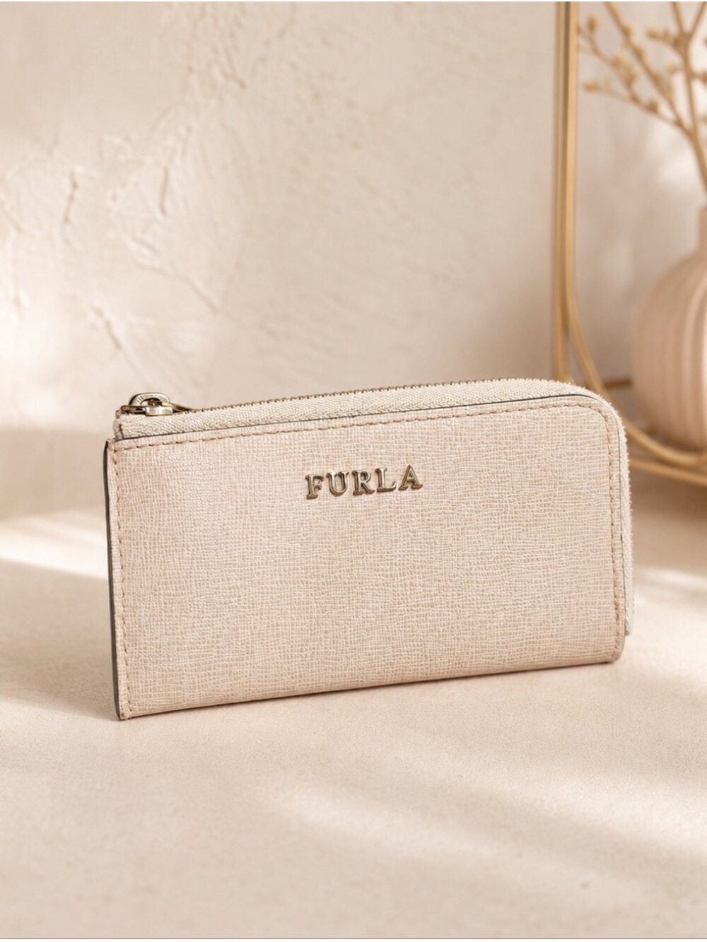 EUC Furla Babylon Zip Around Key Case Wallet in Ballerina